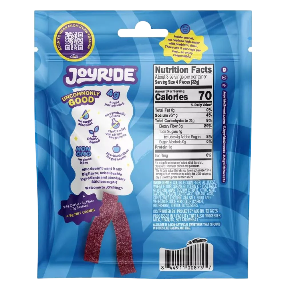 Sour Blue Raspberry Strips - Image 4