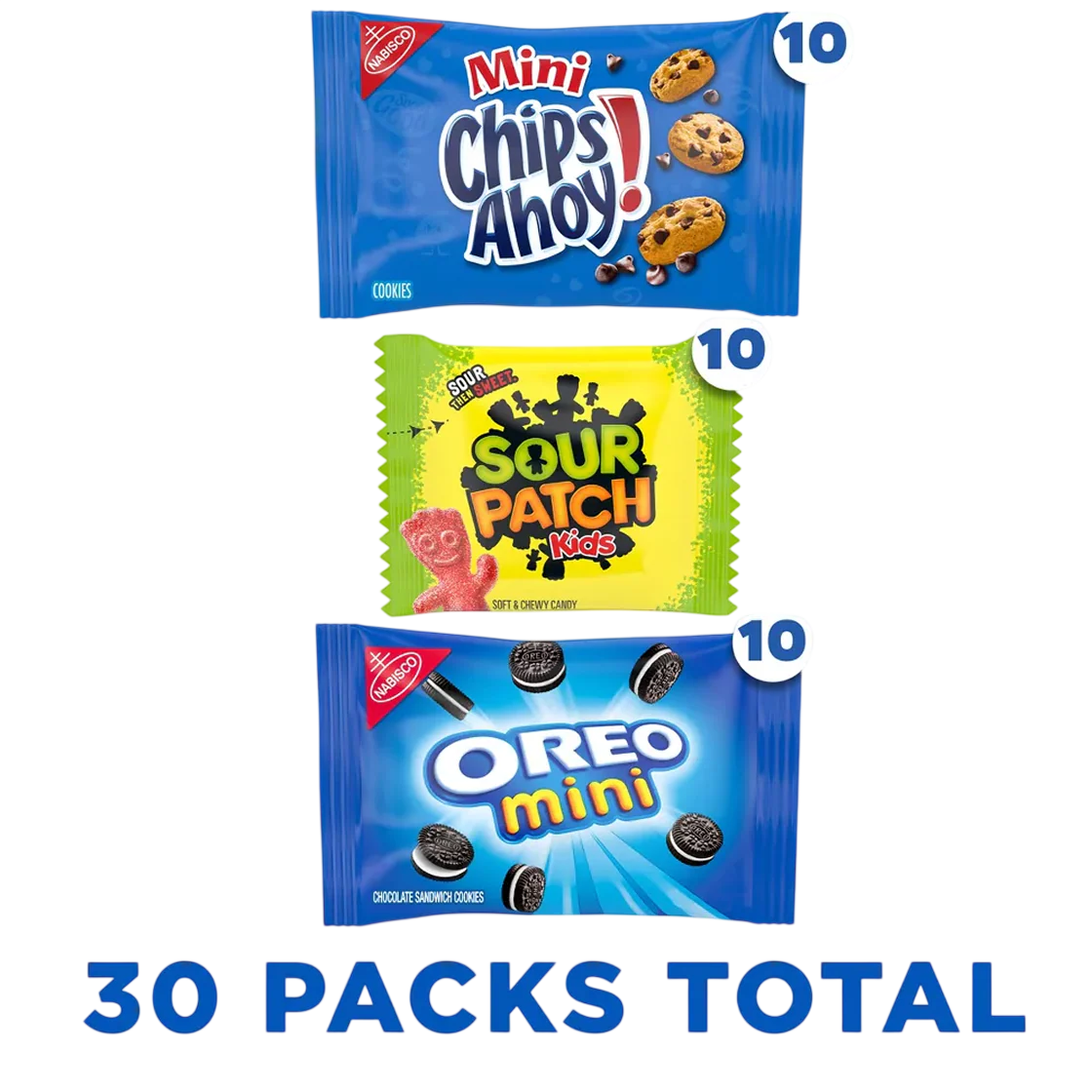 Sour Patch, Chips Ahoy, Oreo Variety Pack (30 CT) - Image 2