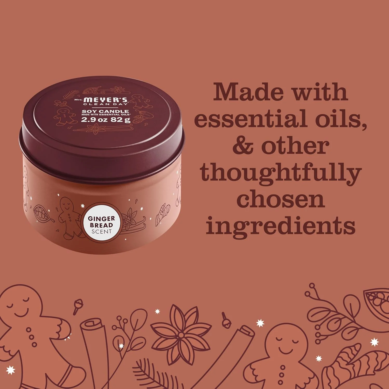 Soy Tin Candle Gingerbread - Image 3