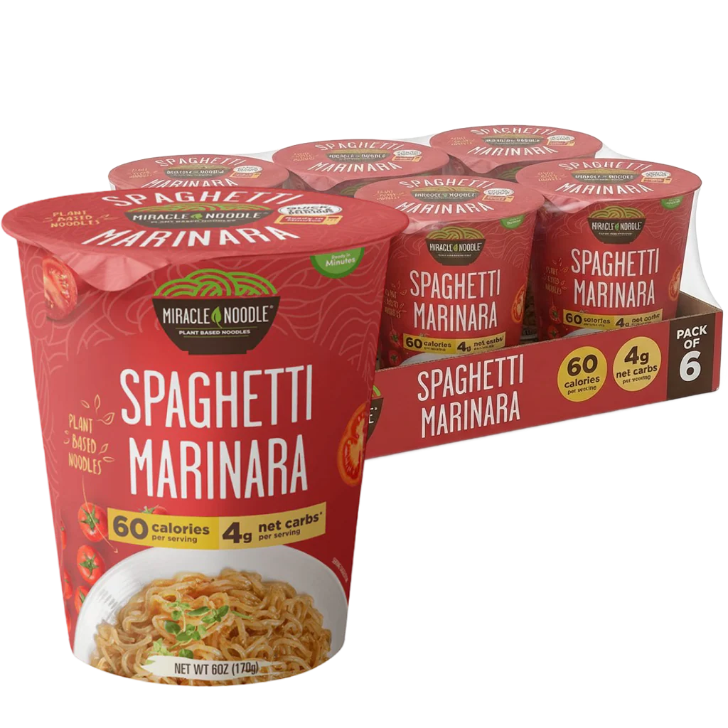 Low Carb Instant Cup Noodles Spaghetti Marinara (6 Pack)