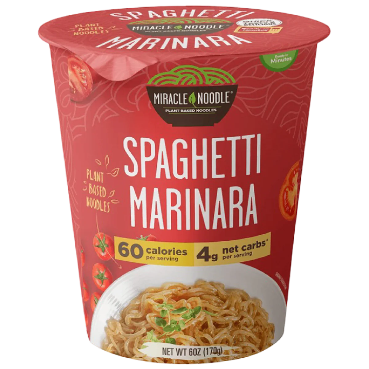 Low Carb Instant Cup Noodles Spaghetti Marinara (6 Pack) - Image 3