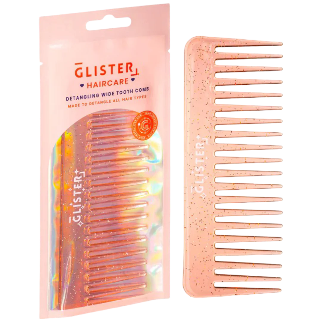 Sparkle Wide Tooth Detangling Comb - Orange