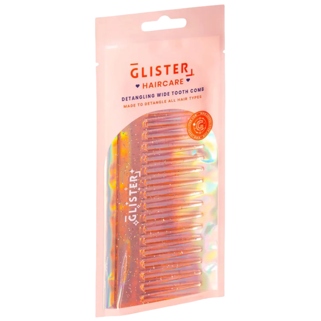 Sparkle Wide Tooth Detangling Comb - Orange - Image 2