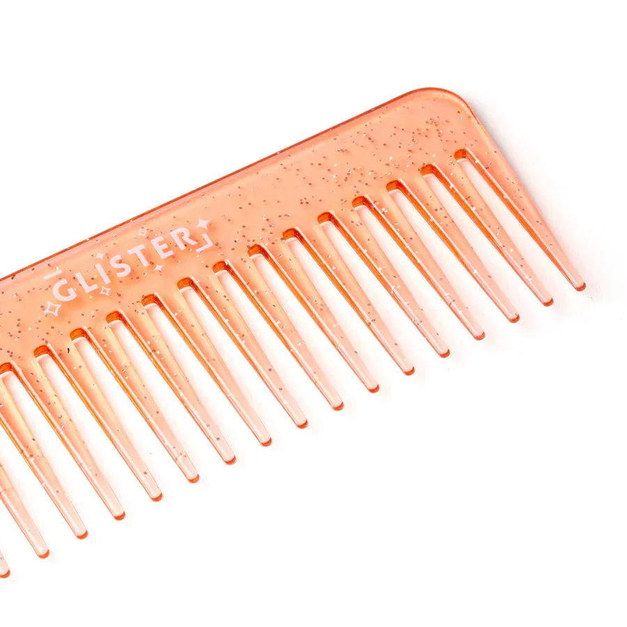 Sparkle Wide Tooth Detangling Comb - Orange - Image 4