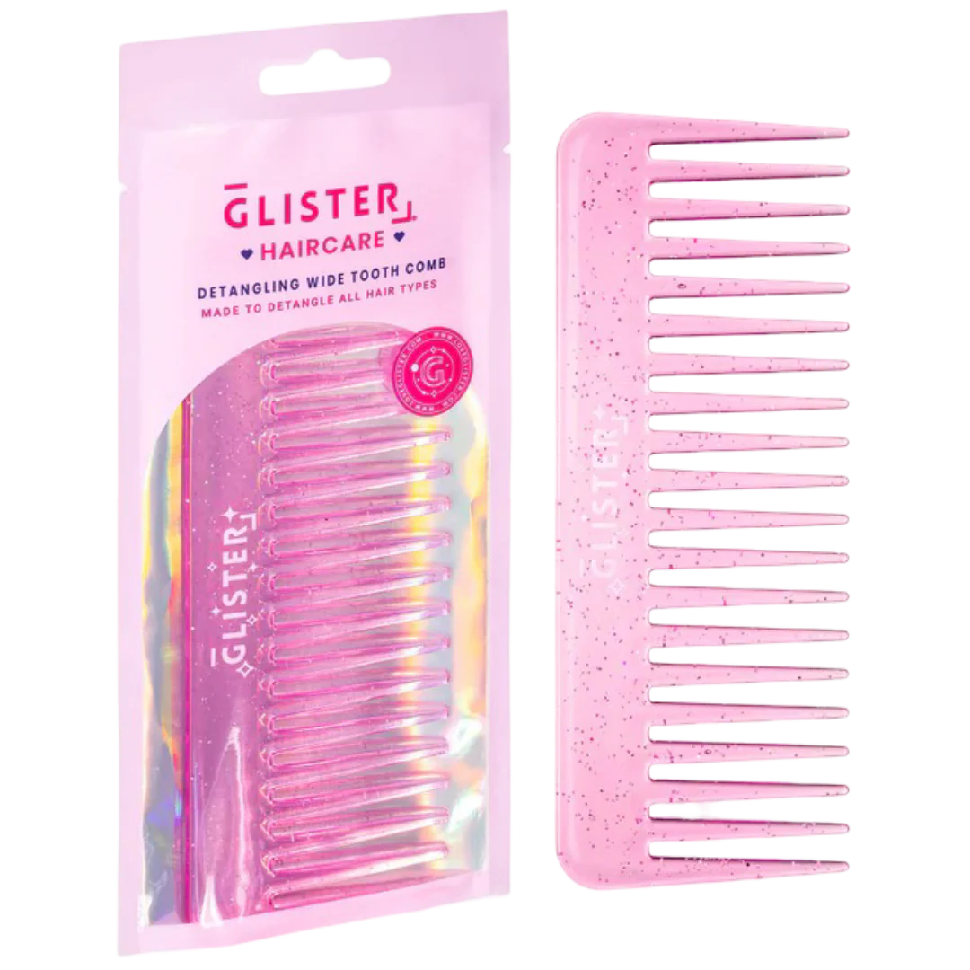 Sparkle Wide Tooth Detangling Comb - Pink