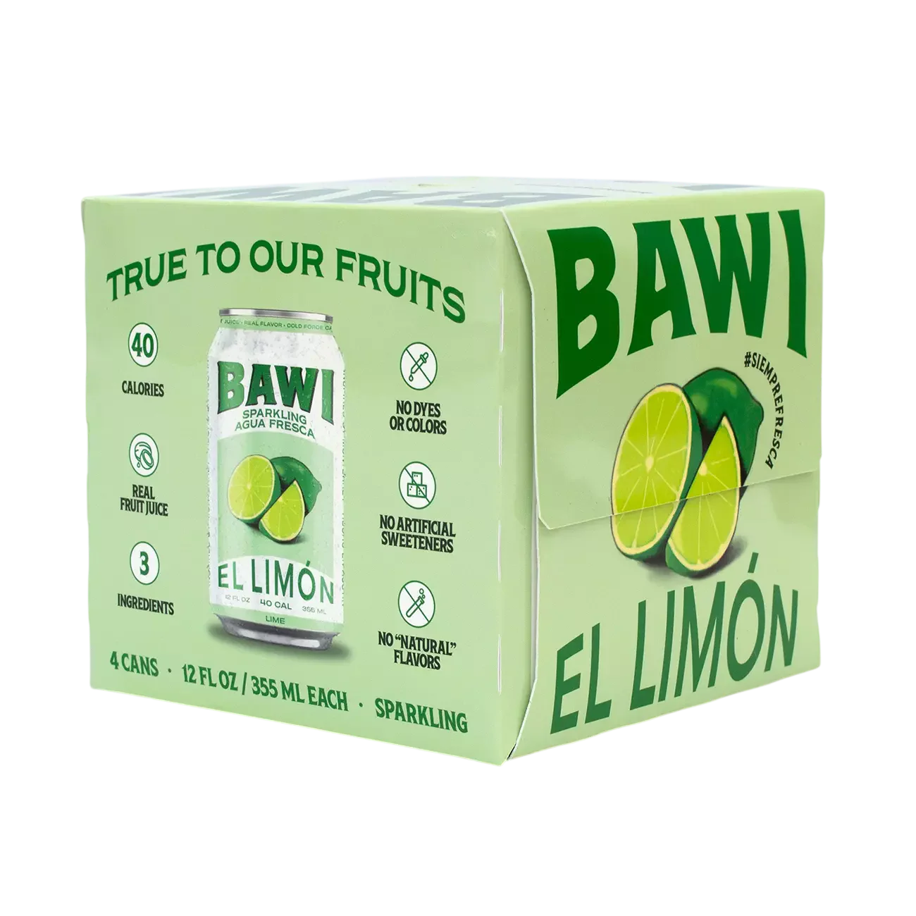 Sparkling Agua Fresca El Limon - Lime (4 Pack) - Image 3