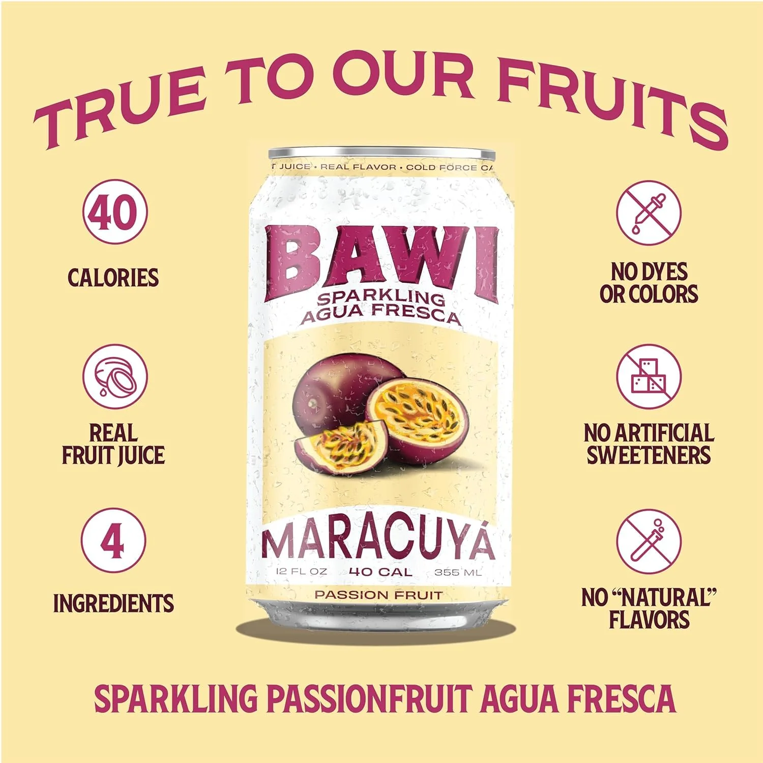 Sparkling Agua Fresca Maracuya - Passionfruit (4 Pack) - Image 2