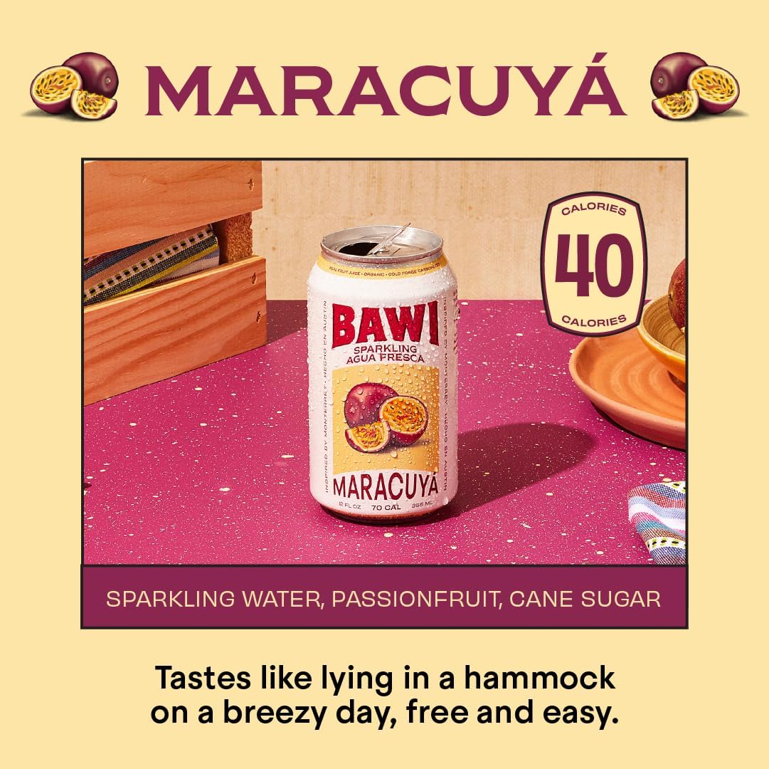 Sparkling Agua Fresca Maracuya - Passionfruit (4 Pack) - Image 3