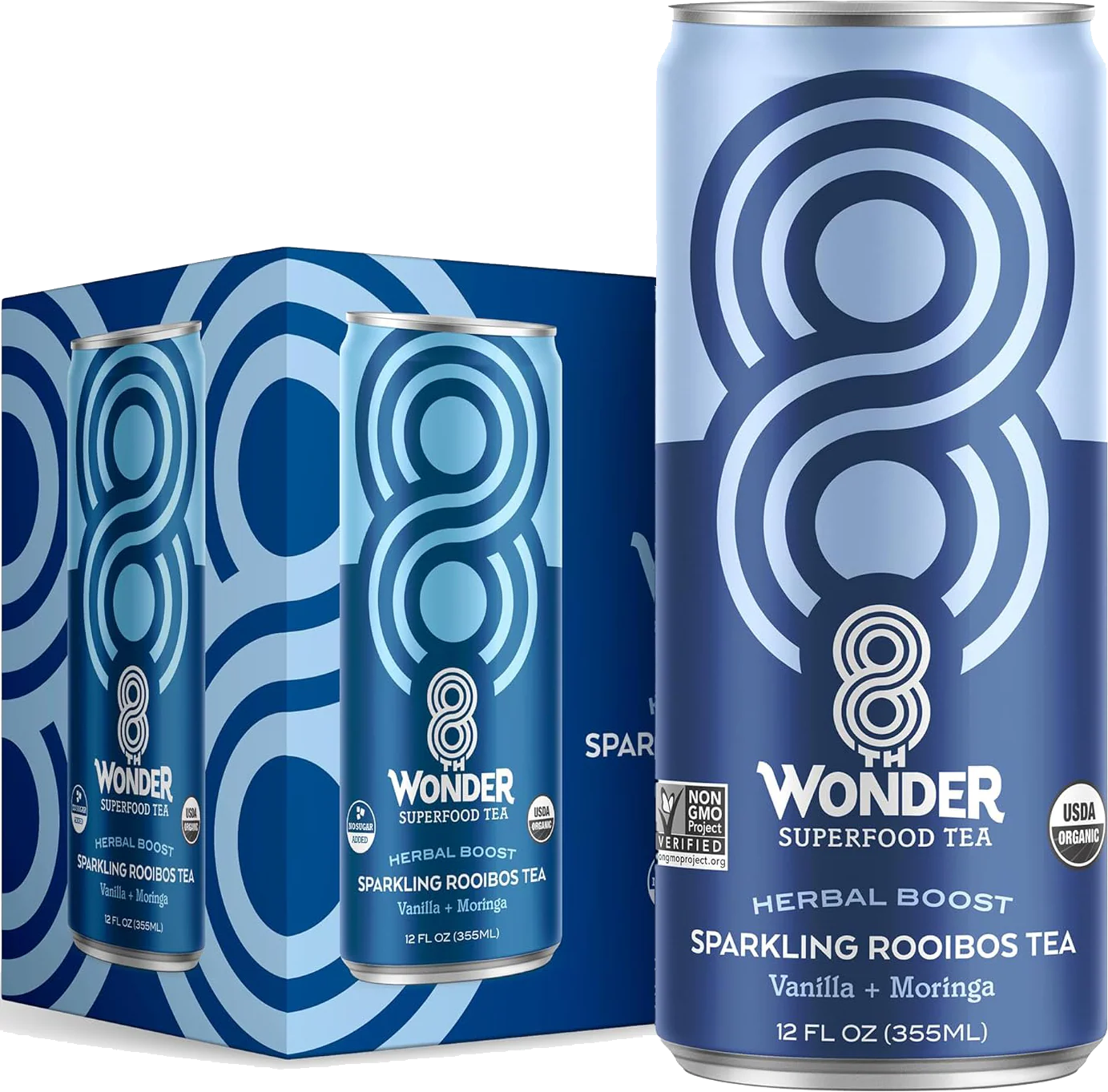 Sparkling Roobios Tea Vanilla + Moringa (12 Pack)
