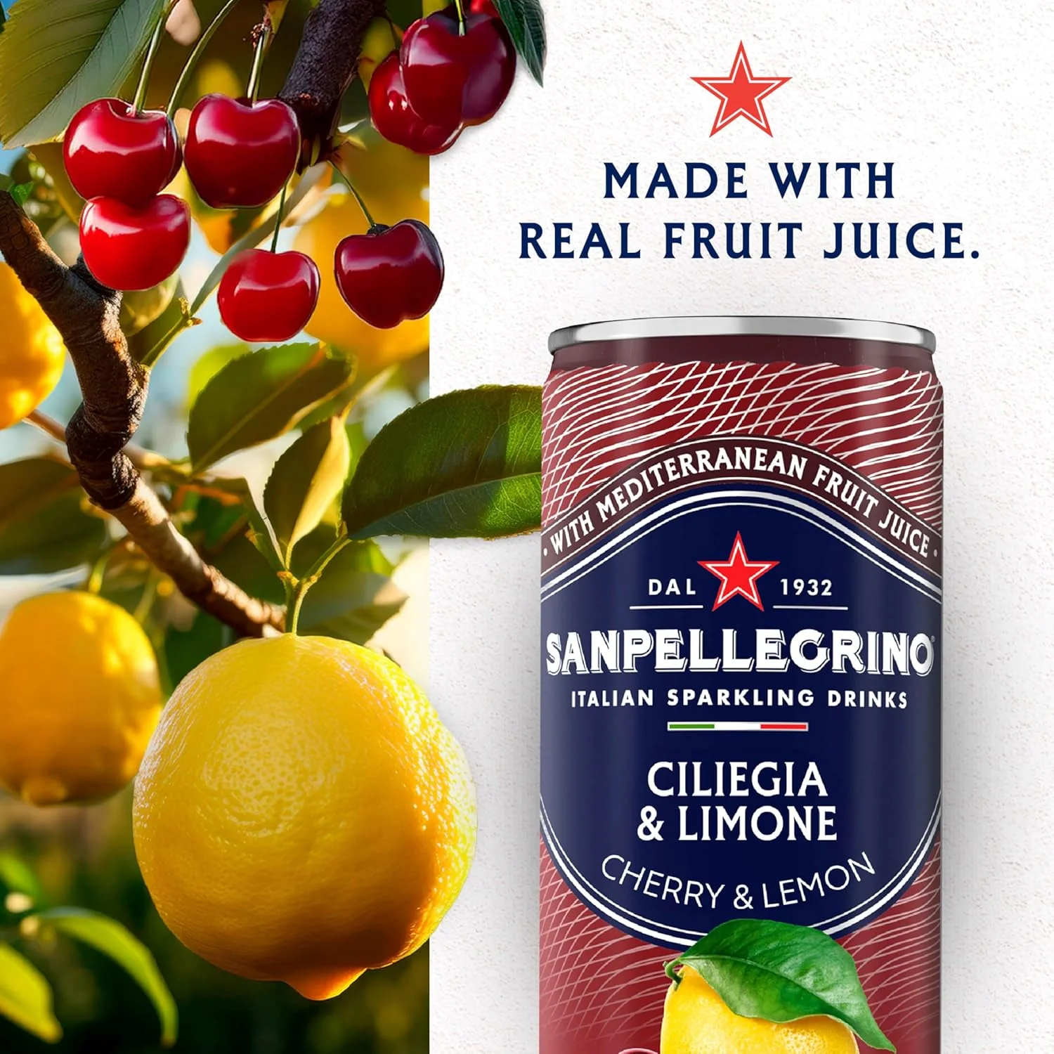 Cherry & Lemon Italian Sparkling Water (6 Pack) - Image 3
