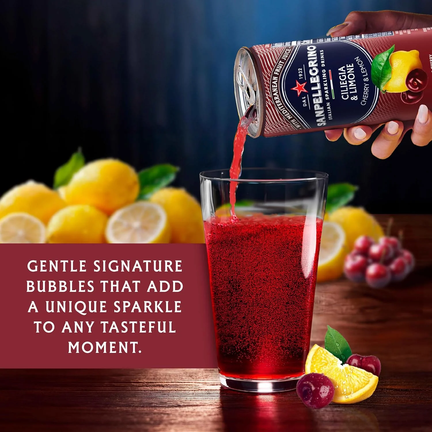 Cherry & Lemon Italian Sparkling Water (6 Pack) - Image 4