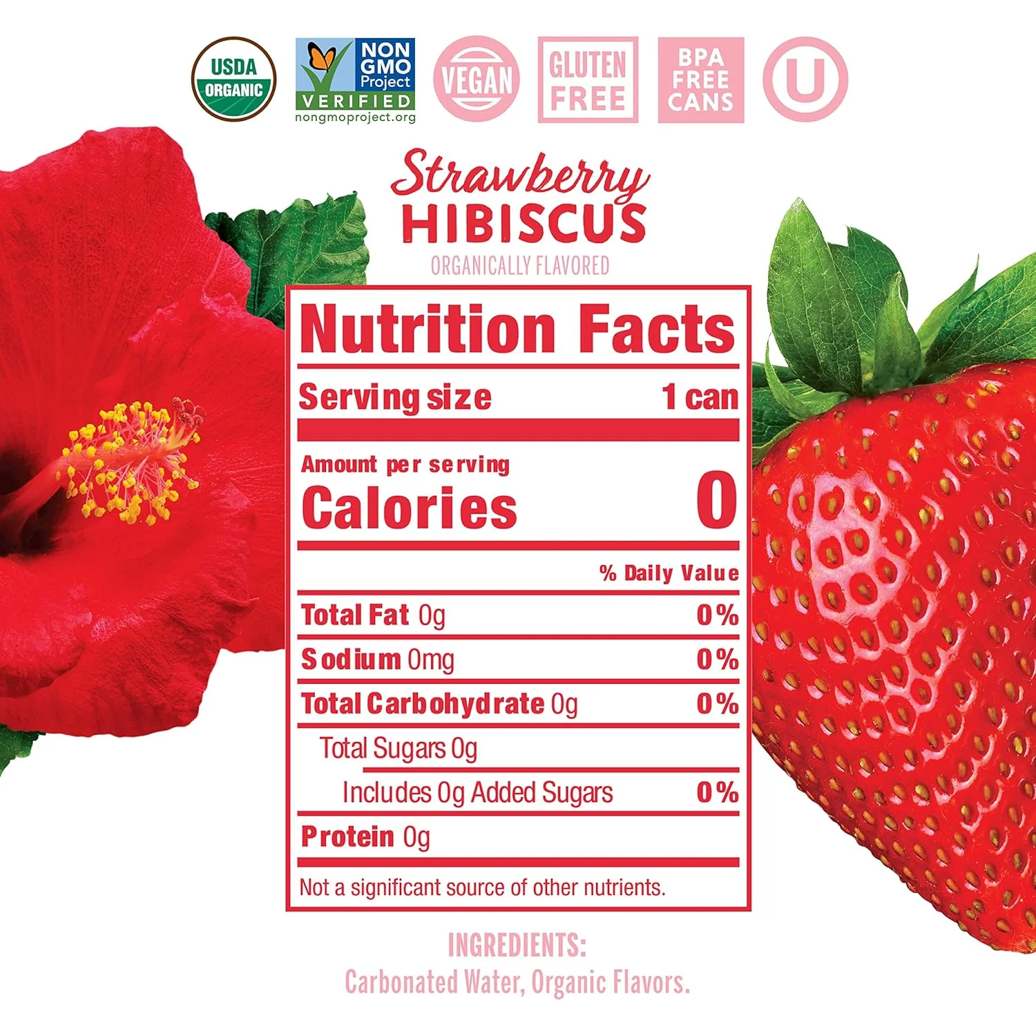 Sparkling Water - Strawberry Hibiscus (8 Pack) - Image 3