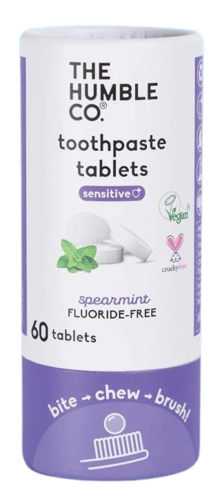 Spearmint Fluoride Free Sensitive Toothpaste Tablets
