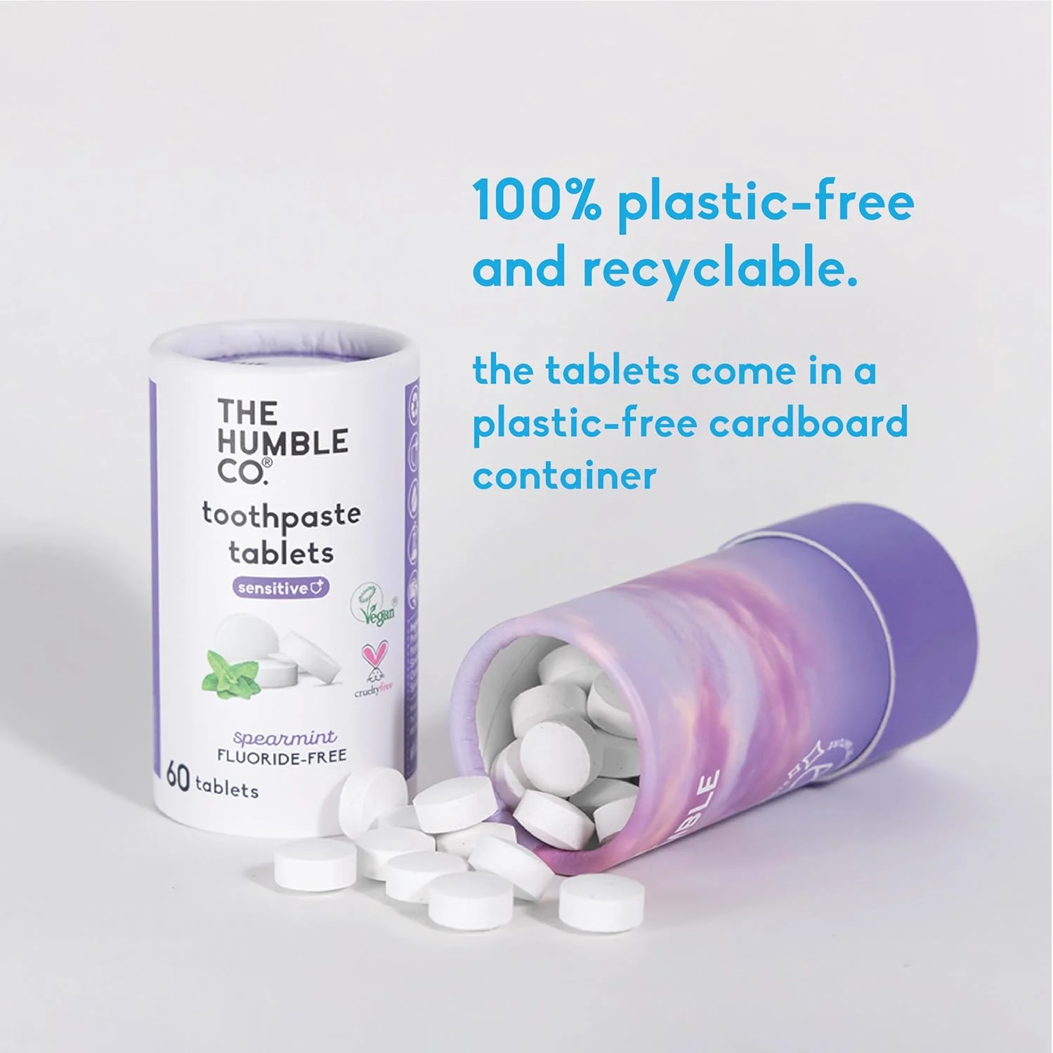Spearmint Fluoride Free Sensitive Toothpaste Tablets - Image 3