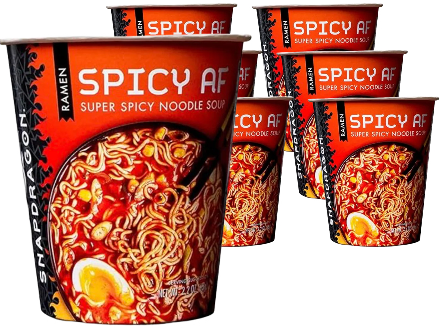 Spicy AF Ramen Noodle Soup Cup (6 Pack)
