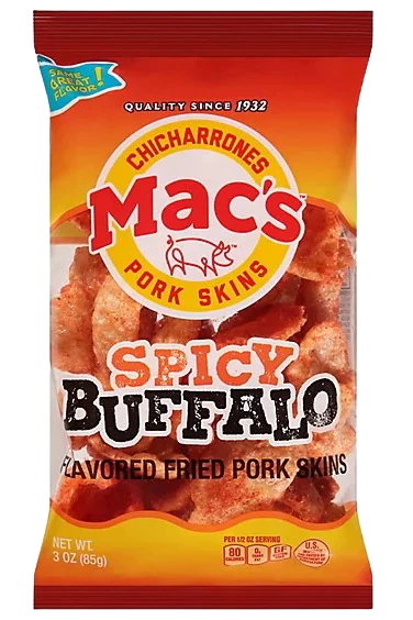 Spicy Buffalo - Flavored Fried Pork Skins (2 Pack) - Image 2