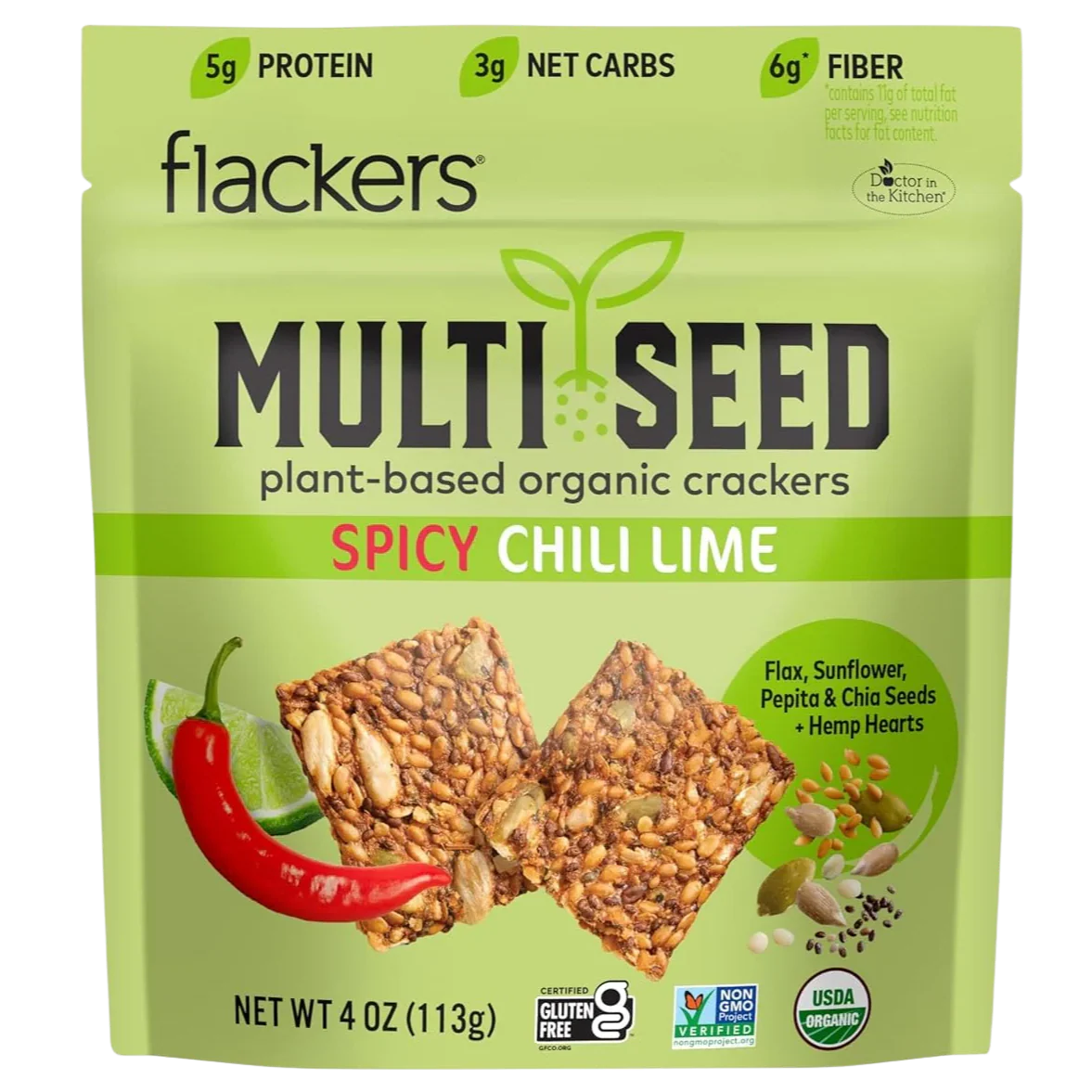 Spicy Chili Lime Multi Seed Crackers