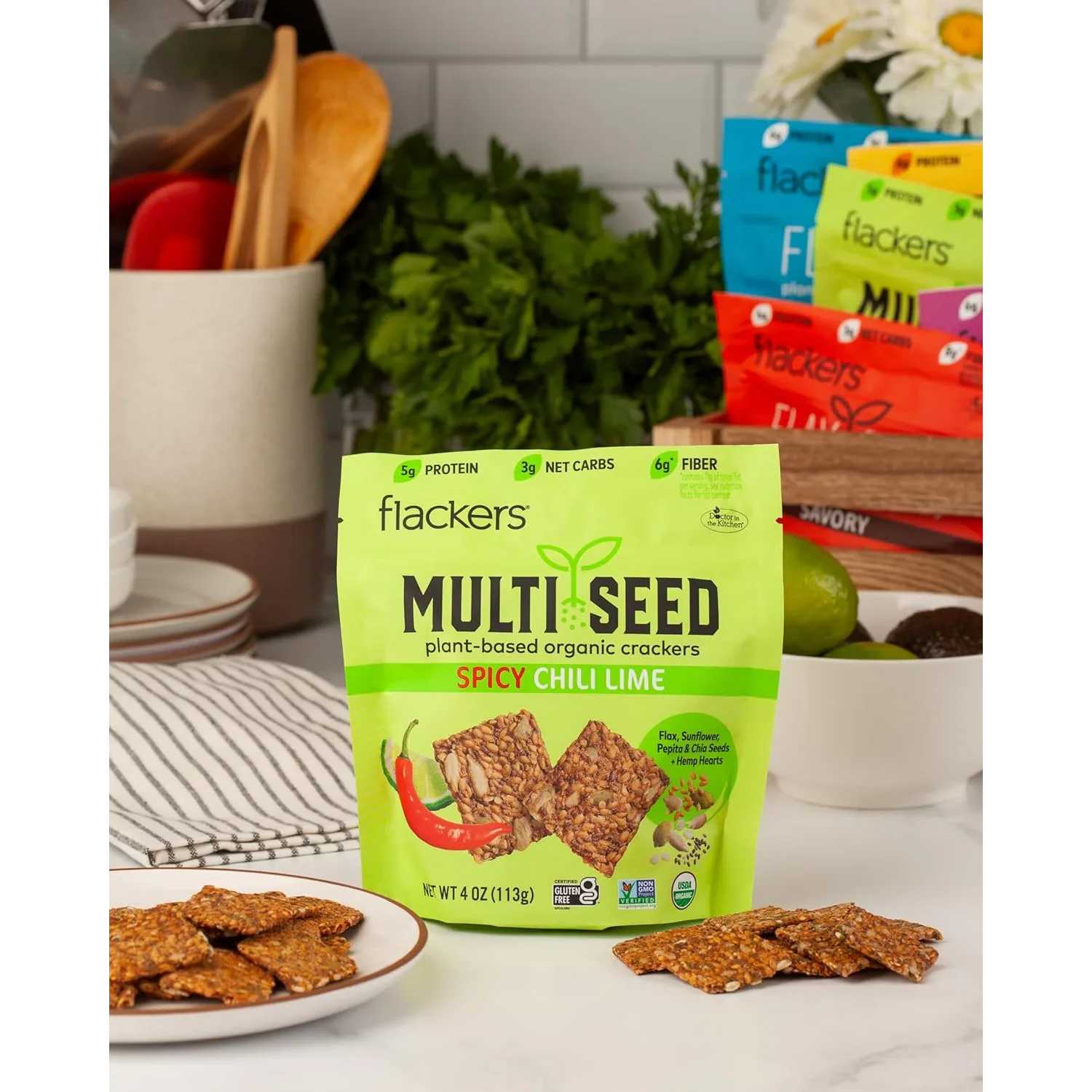 Spicy Chili Lime Multi Seed Crackers - Image 4