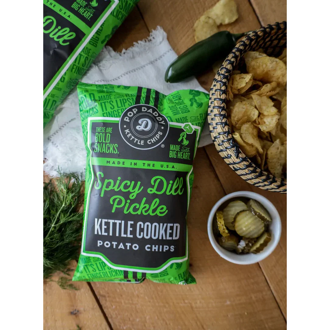 Spicy Dill Pickle Potato Chips - Image 2
