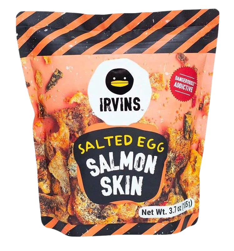 Spicy Salted Egg Salmon Skin