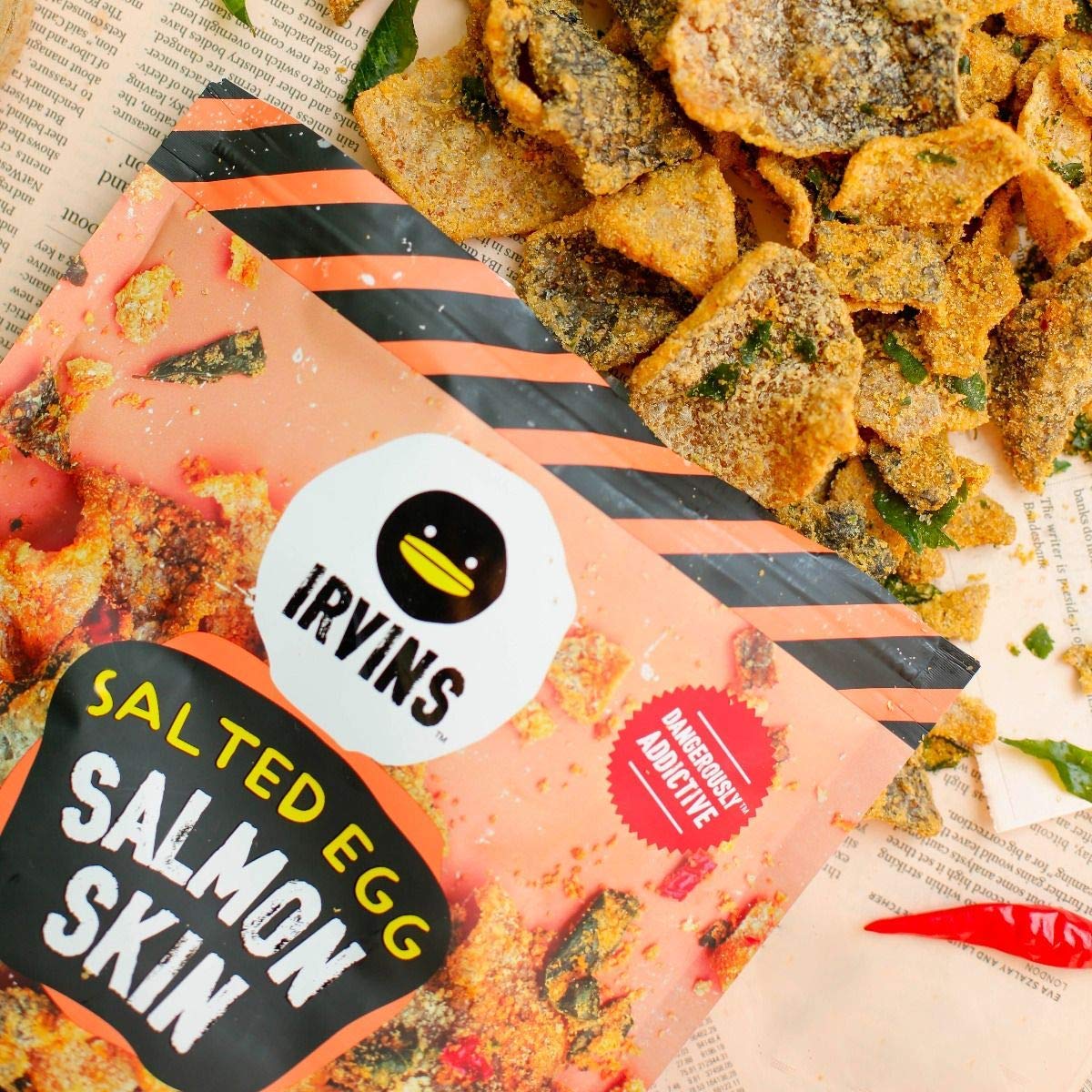 Spicy Salted Egg Salmon Skin - Image 2
