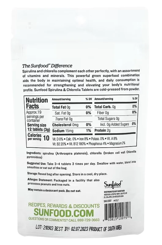 Spirulina & Chlorella Tablet - Image 2