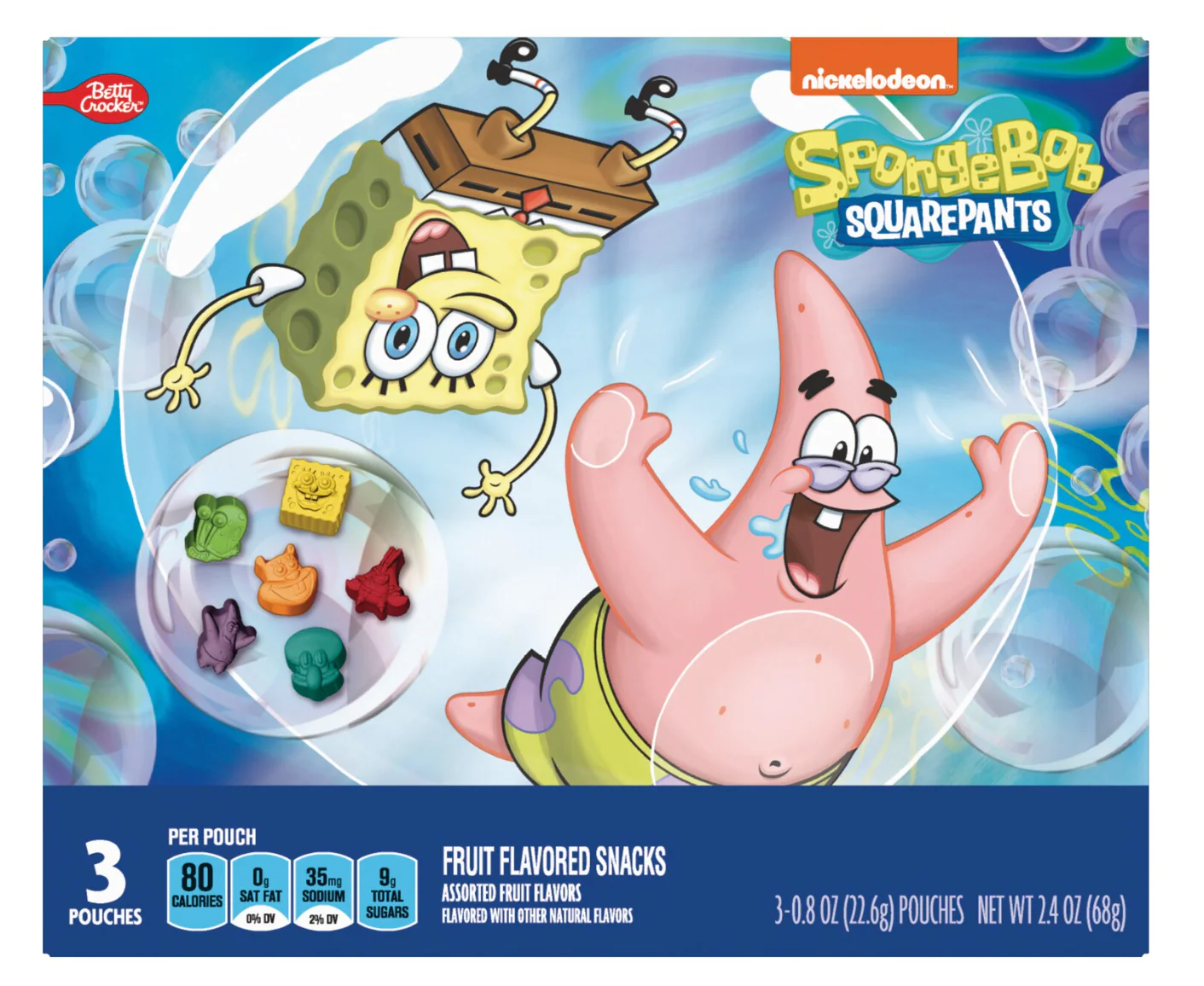 Spongebob Squarepants Assorted Fruit Flavored Snacks (3 CT) - Image 2