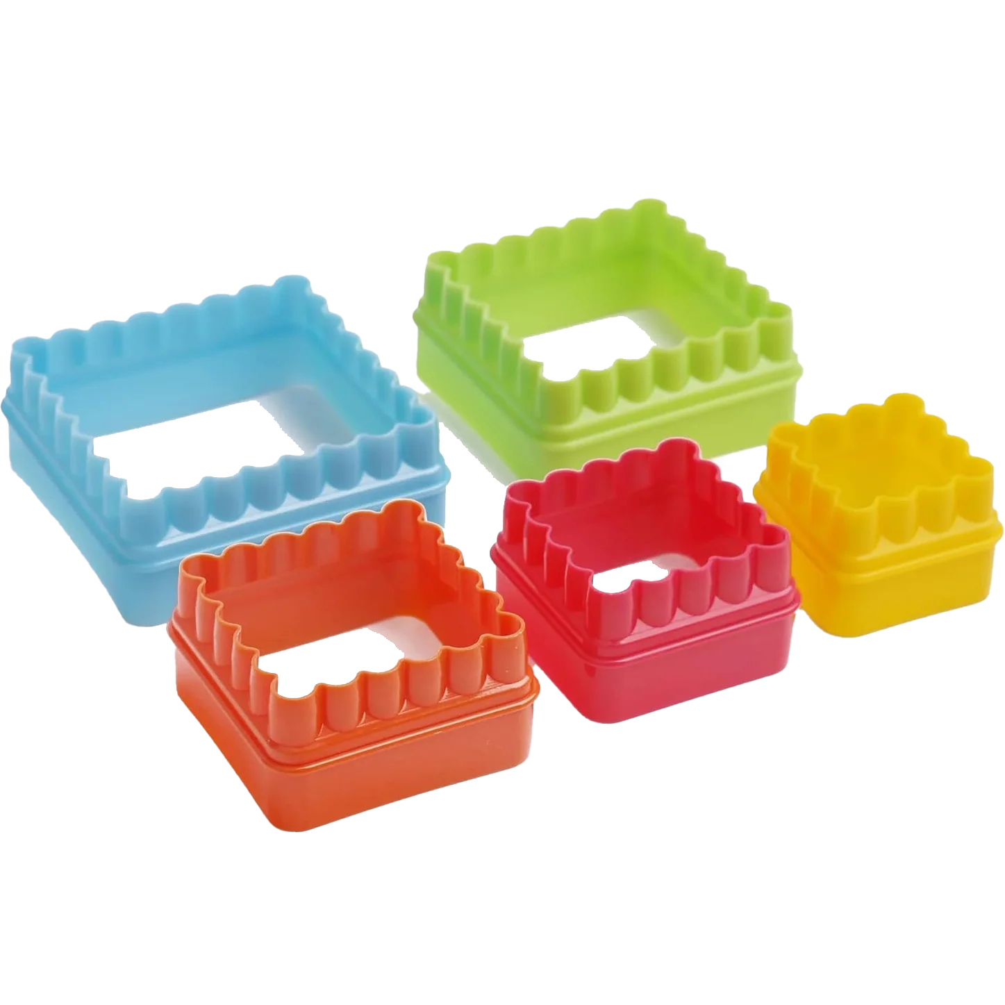 Square Cookie Cutter Set - Assorted Colors (5 Piece)