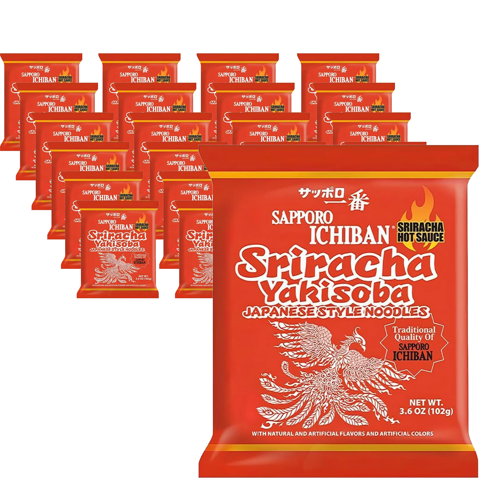 Sriracha Yakisoba Chow Mein Noodles (24 Packs)