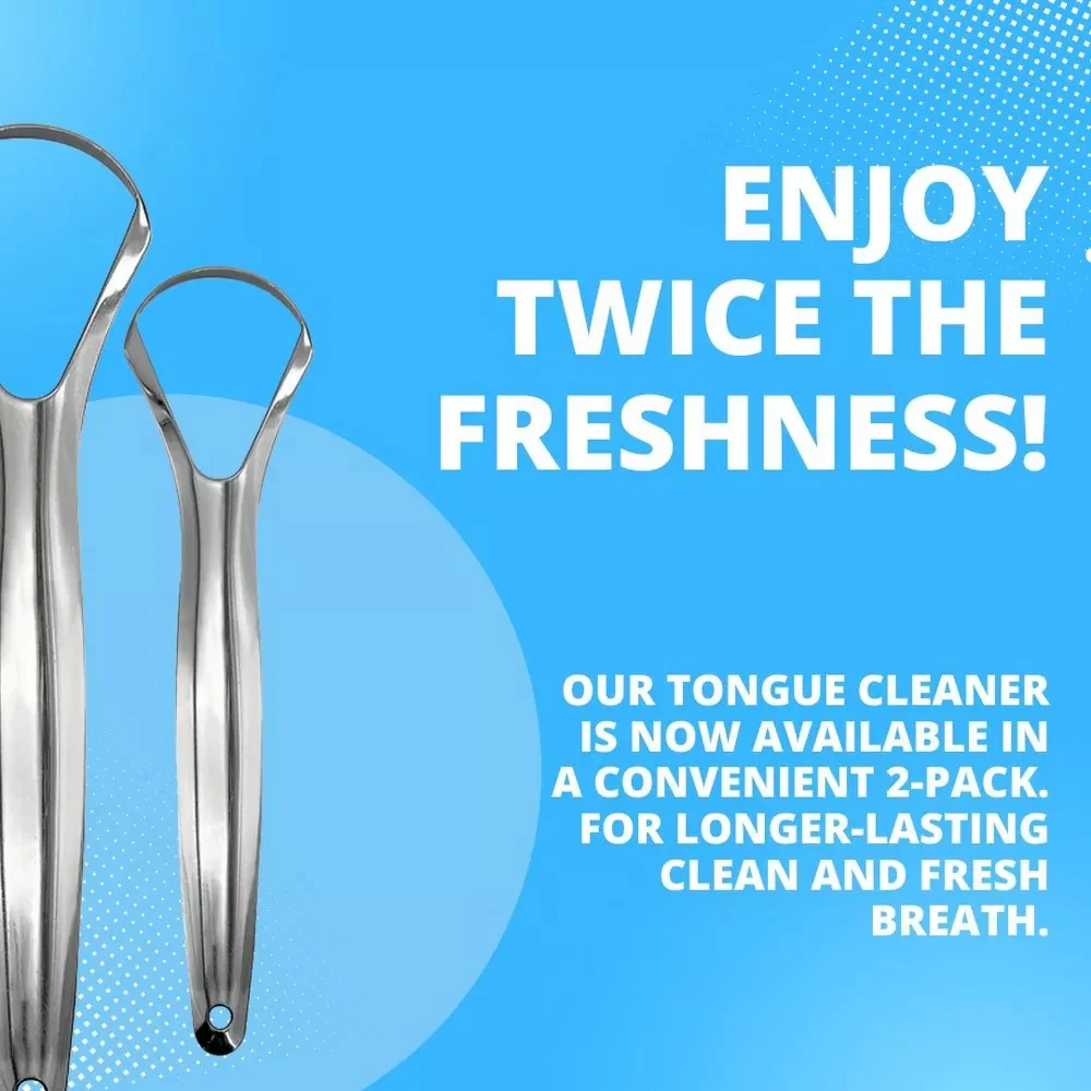 Stainless Steel Tongue Cleaner – 2 Pack - Image 5