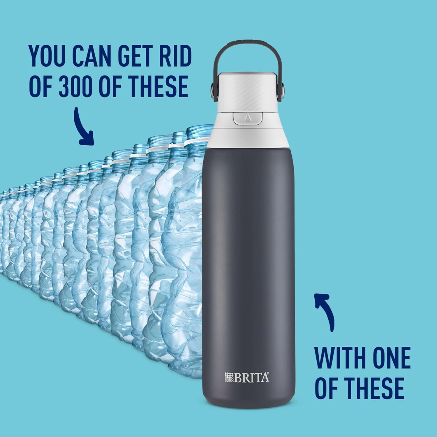 Stainless Steel Water Bottle with Filter Carbon - 32 oz Bottle - Image 5
