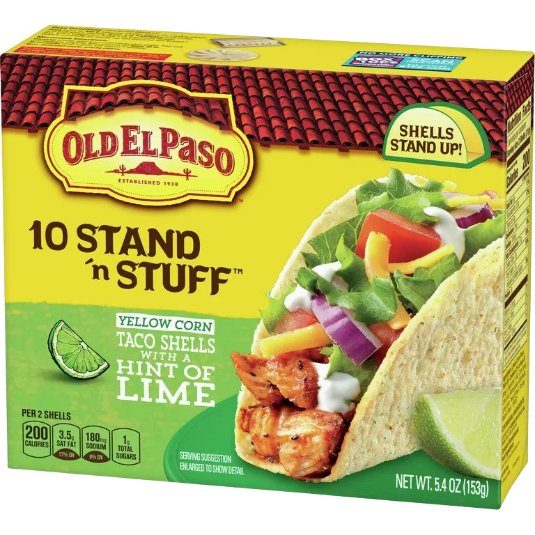 Stand 'N Stuff Hint Of Lime Taco Shells (10 CT)