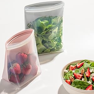 36oz Stand Up Silicone Bag - Blush - Image 3