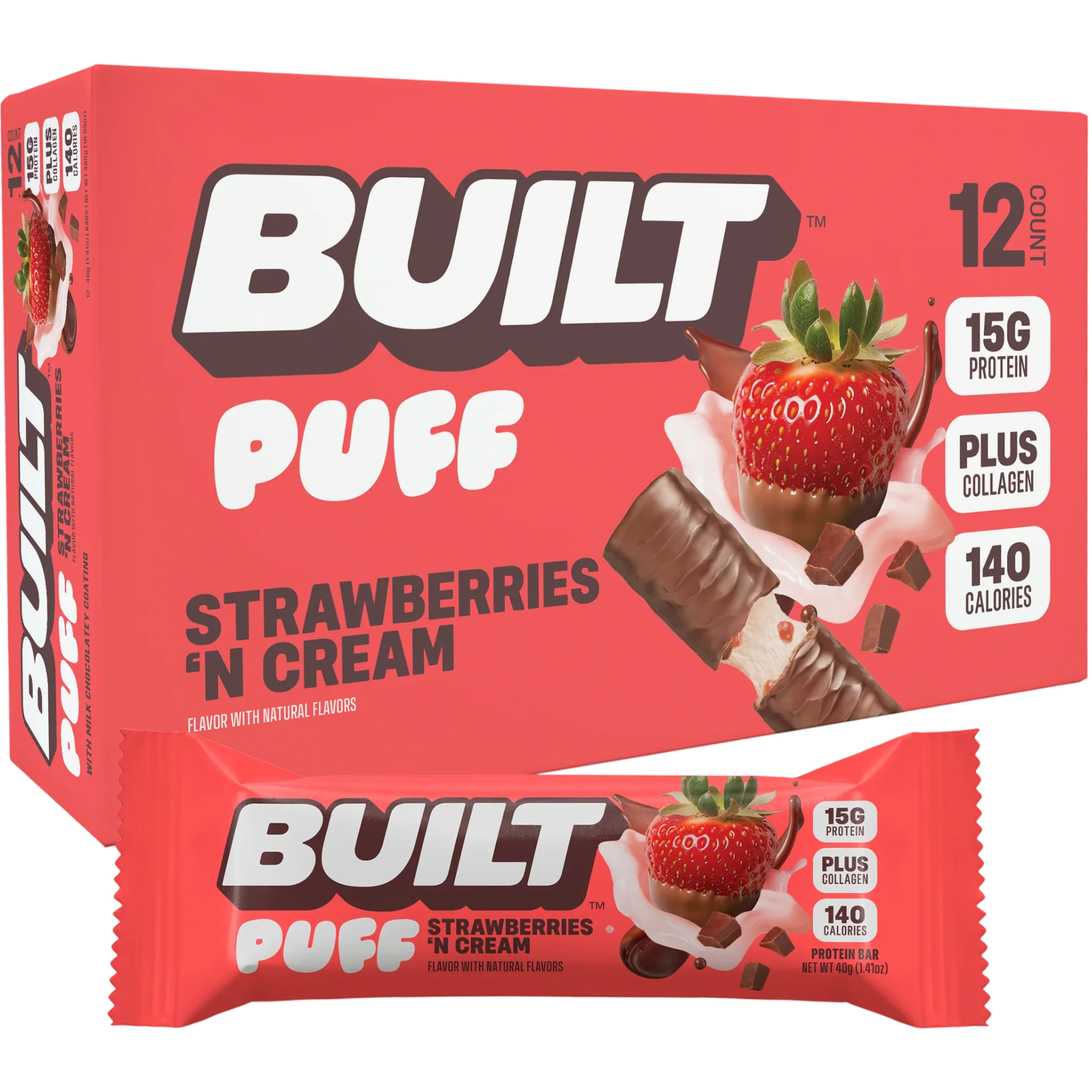 Strawberries 'N Cream Puff Bar (12 CT)