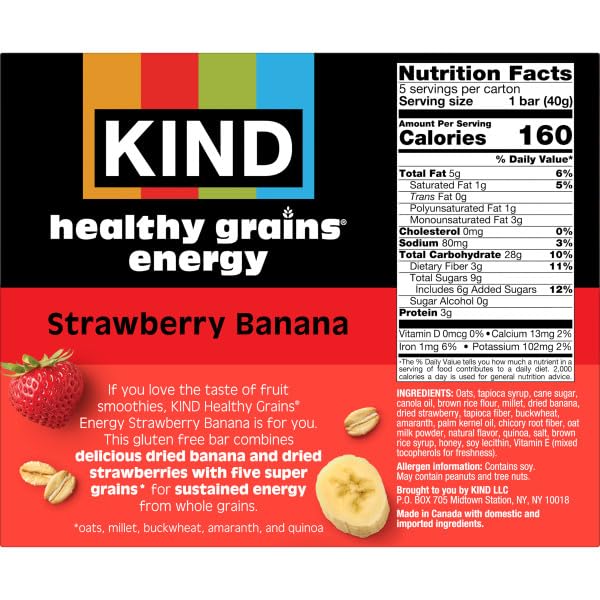 Healthy Grains Energy Bars - Strawberry Banana (5 CT) - Image 5