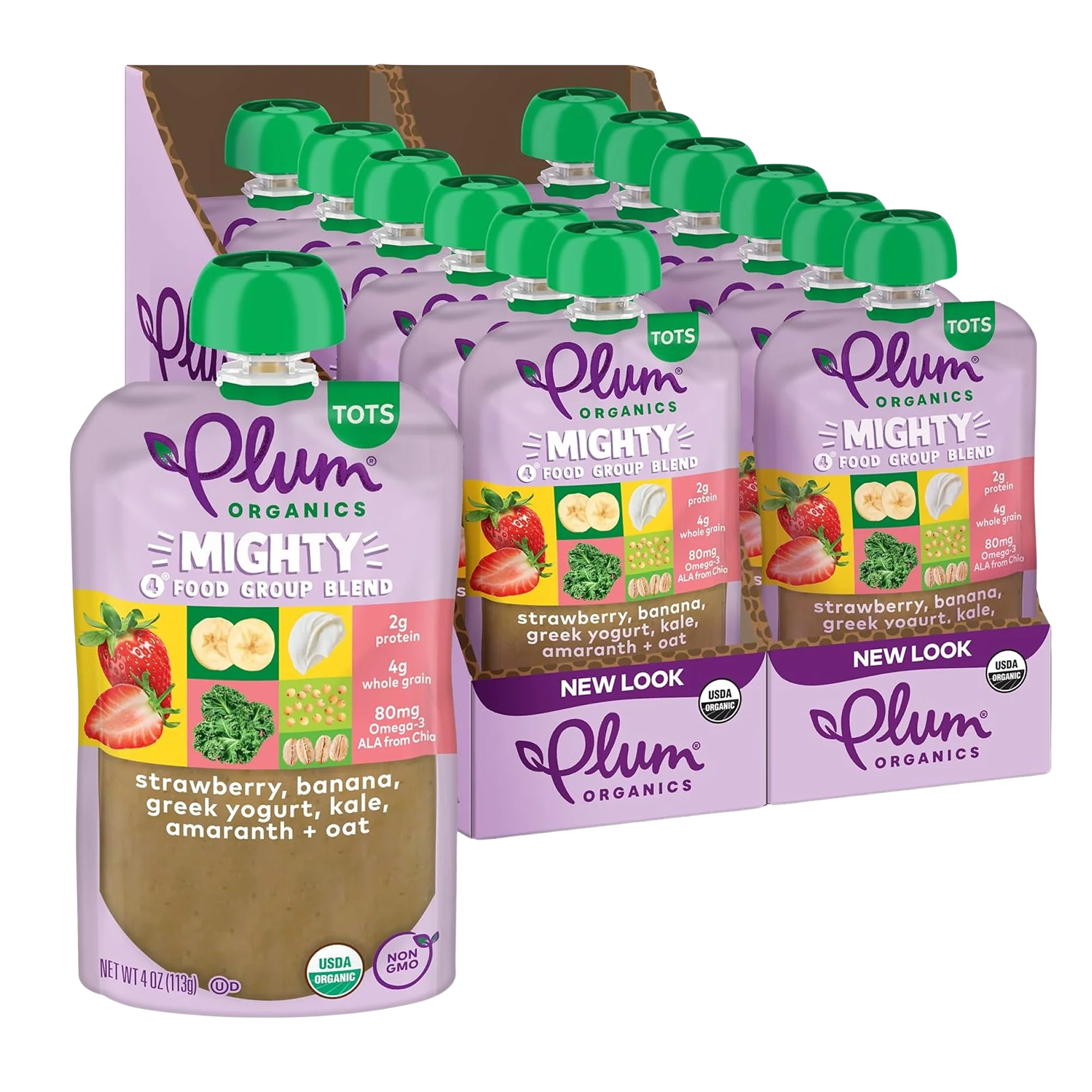Strawberry, Banana, Greek Yogurt, Kale, Amaranth, and Oat (12 Pack)