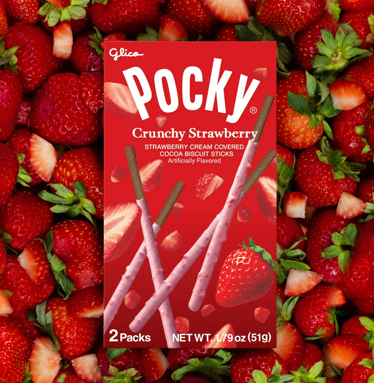 Strawberry Cream Covered Biscuit (3 Pack) - Image 2