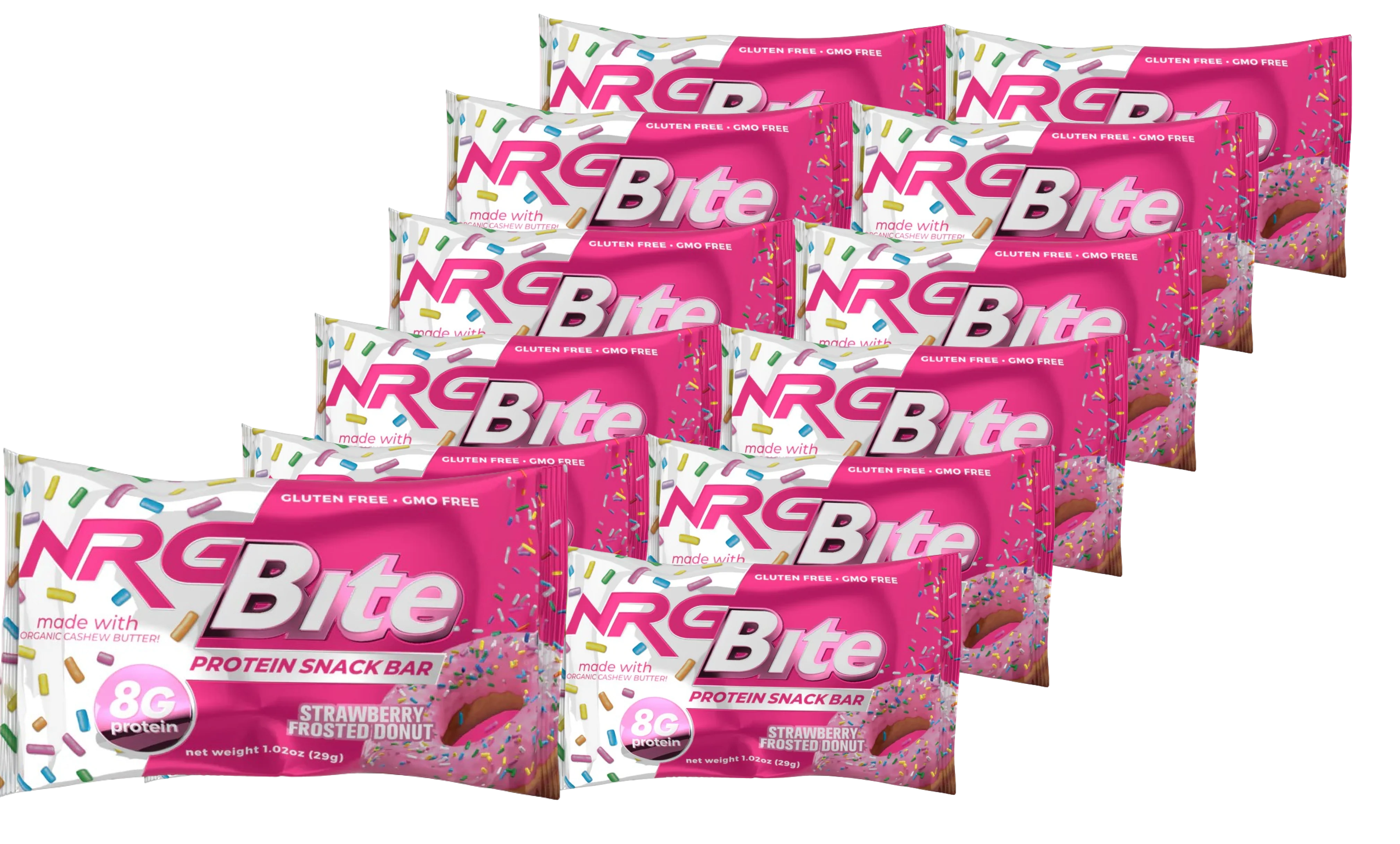 Strawberry Frosted Donut Protein Snack Bar (12 Pack)