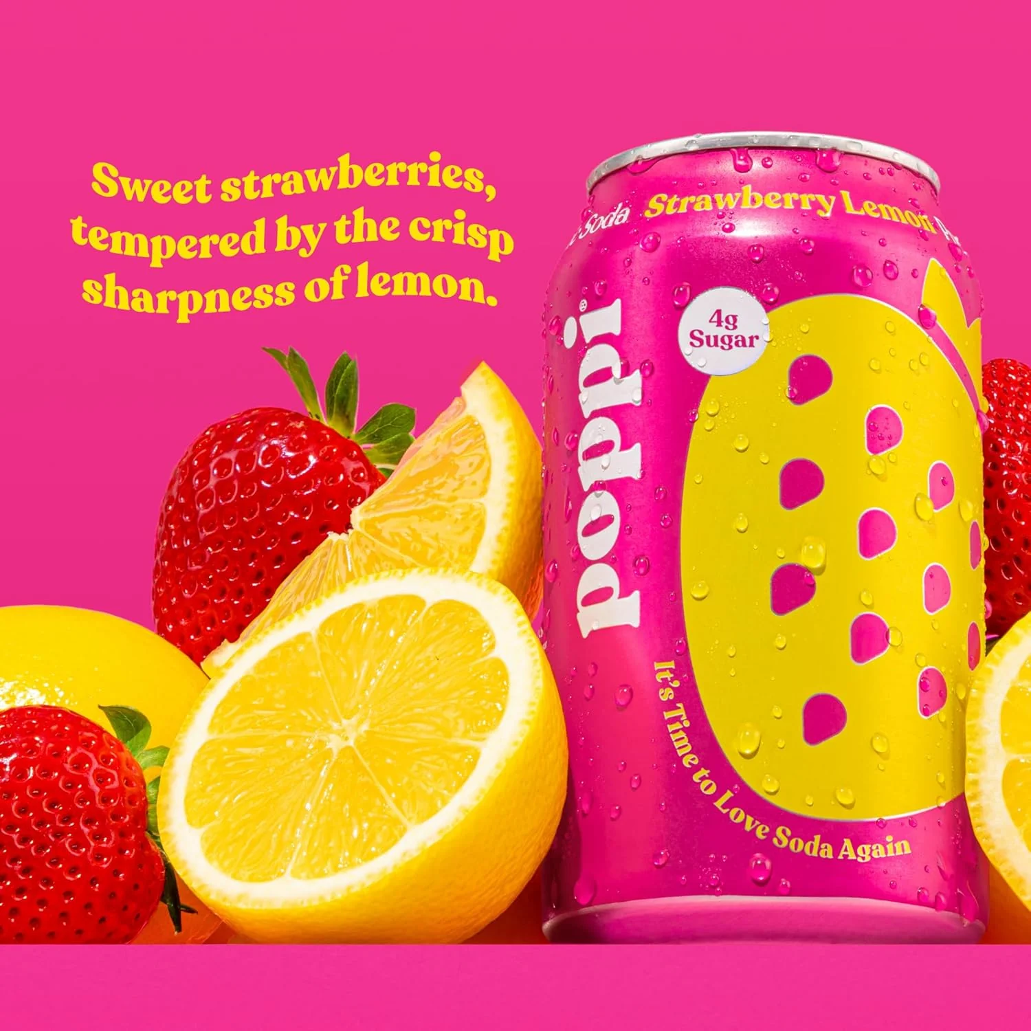 Strawberry Lemon Prebiotic Soda (12 Pack) - Image 3