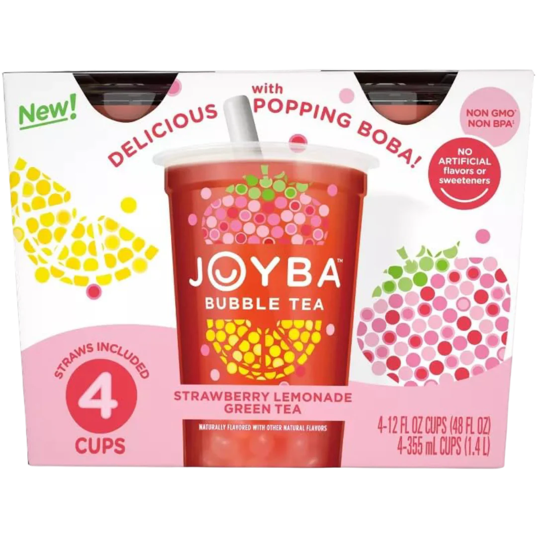 Strawberry Lemonade Green Bubble Tea (4 Pack)