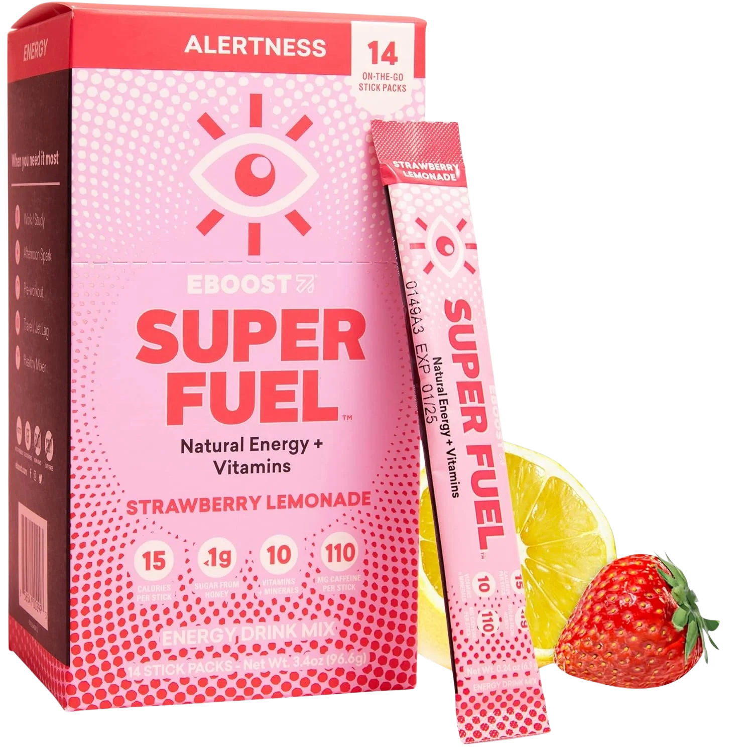 Strawberry Lemonade Super Fuel Energy Powder Stick (14 CT)