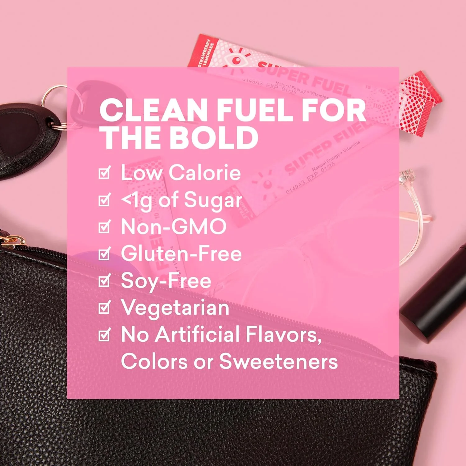 Strawberry Lemonade Super Fuel Energy Powder Stick (14 CT) - Image 3