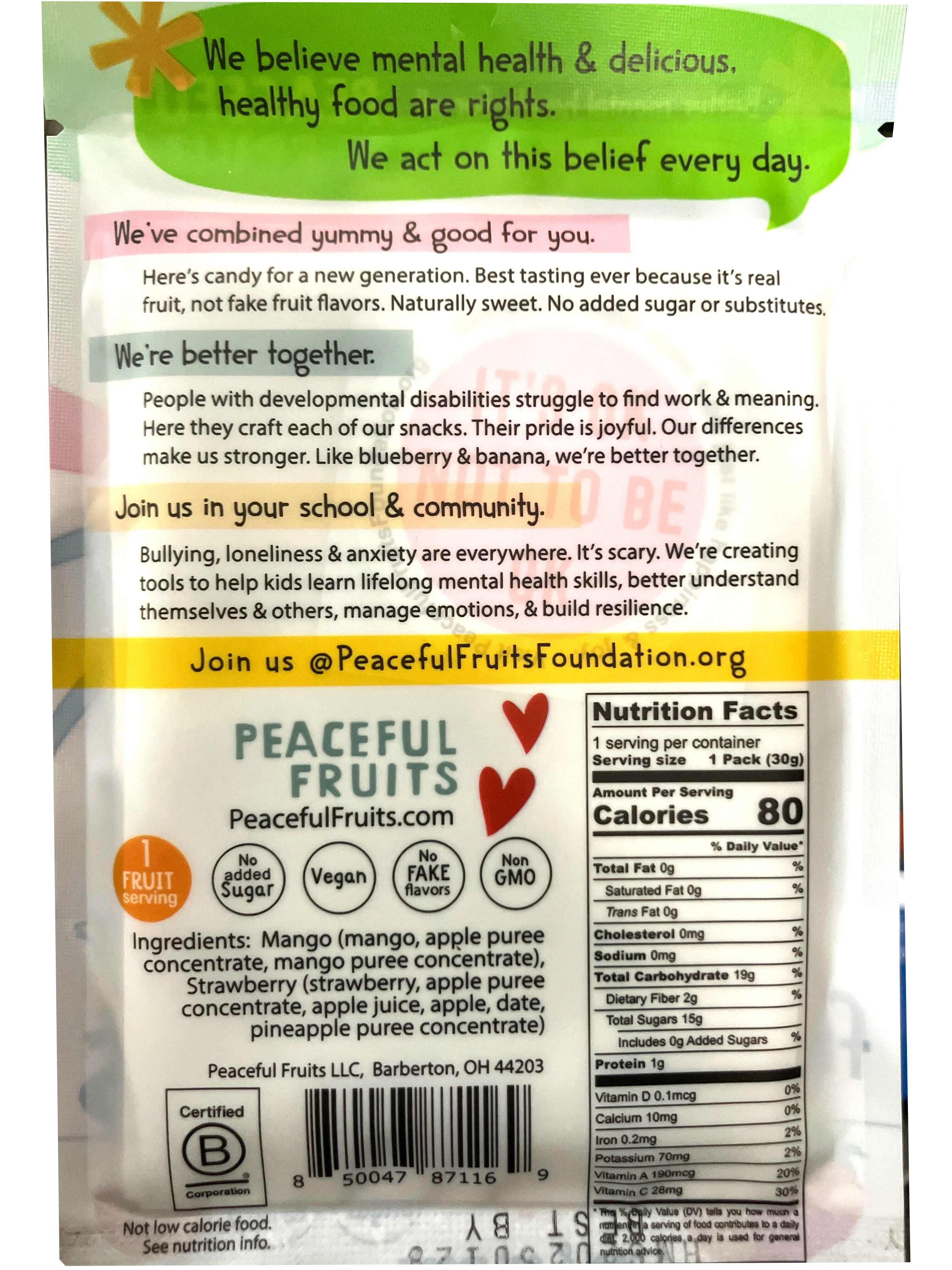 Spooky Strawberry & Mango 100% Fruit Sticker (12 CT) - Image 2