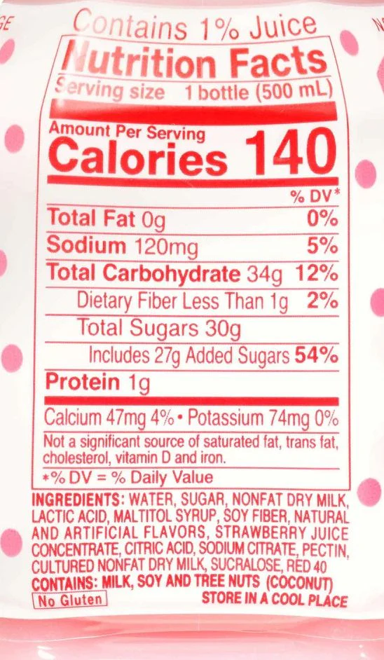 Strawberry Non-Carbonated Beverage - Image 2