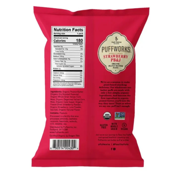 Strawberry PB&J Peanut Butter Puffs (6 Pack) - Image 6