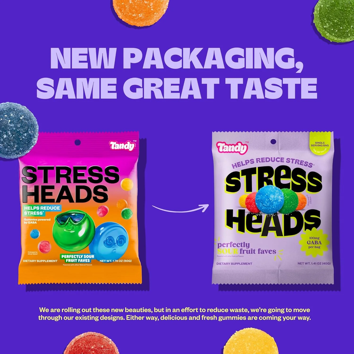 Stress Heads Perfectly Sour Fruit Faves Gummies - Image 2