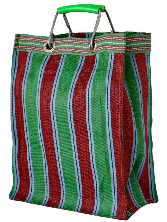 Stripe Tote Bag Rectangle D15 - Green x Red