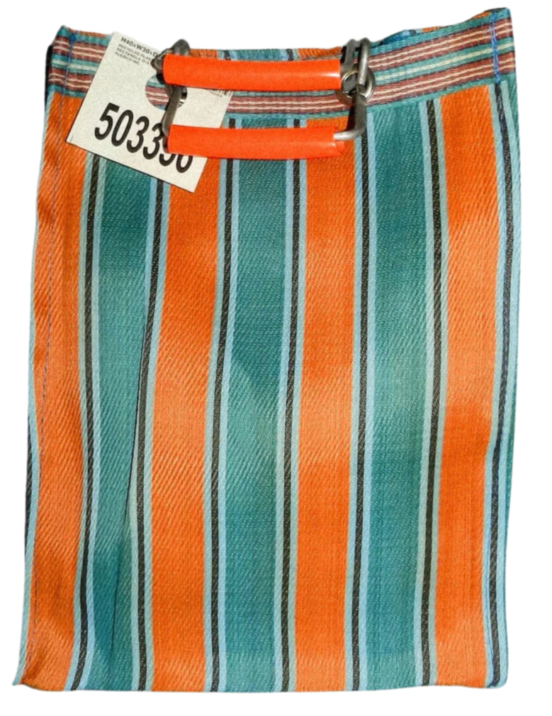 Stripe Tote Bag Rectangle D15 - Orange x Blue