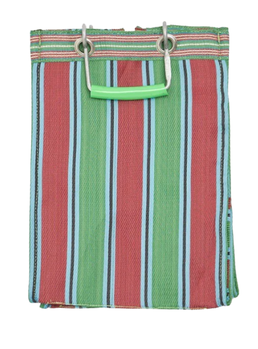 Stripe Tote Bag Rectangle D30 - Green x Red