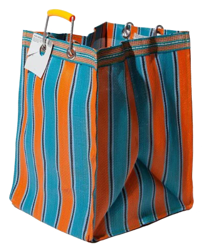Stripe Tote Bag Rectangle D30 - Orange x Blue
